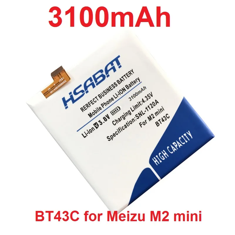 imágenes para HSABAT BT43C 3100 mAh de La Batería para Meizu Meilan 2 M2 mini M2mini envío libre + número de seguimiento imágenes para HSABAT BT43C 3100 mAh de La Batería para Meizu Meilan 2 M2 mini M2mini envío libre + número de seguimiento