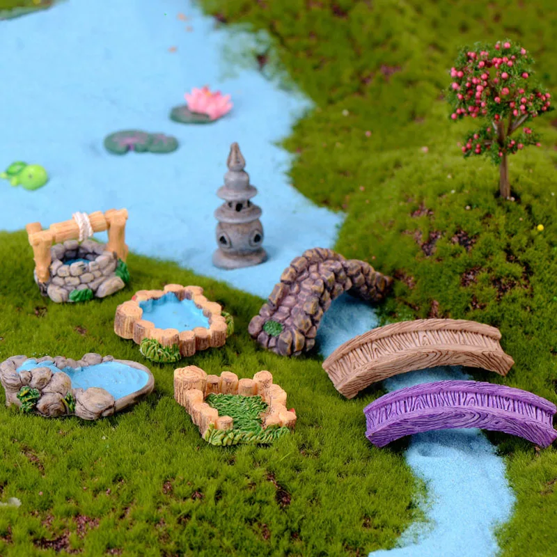 Roue deau Miniature Chiffres R/ésine Jardin Terrarium D/écoration Waterwheel Micro Am/énagement Paysager Ornement Dollhouse