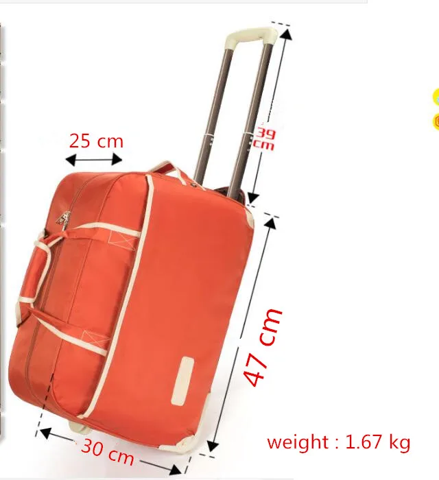 Large Capacity nylon Cloth Waterproof Maletas De Viaje Con Ruedas Envio Suitcases Luggage Set Rolling Travel Bag Fixed Casters