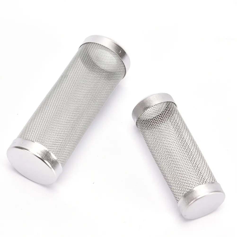 High Quality 2 size New 1pc Stainless Steel Aquarium Filter Inflow Inlet Basket Mesh Shrimp Protect