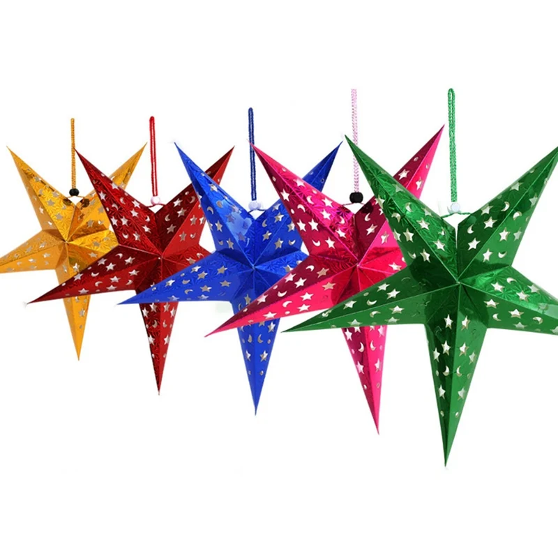 

Colorful Christmas Star String Hanging Tree Decoration Ornament Happy Gifts Drop Ornament 2018