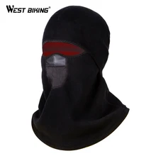 WEST BIKING, велосипедные маски для мужчин, лыжная маска для лица, из полиэстера, флисовая, для велоспорта, спорта, зимы, с капюшоном, для шеи, теплый шарф, маска для всего лица, велосипедная маска