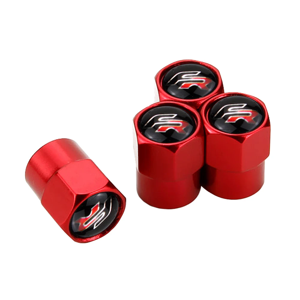 

Red Wheel Tire Valve Cap Covers Auto Accessories for Dodge Viper Mitsubishi Ralliart Volkswagen FR Nissan Alpina BMW Mustang