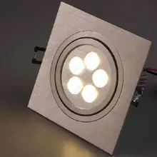 3 Вт/5 Вт/6 Вт/7 Вт/9 Вт/12 Вт светодиодный потолочный светильник потайной шкаф решетка квадратная лампа магазин, отель Гостиная Серебряная оболочка