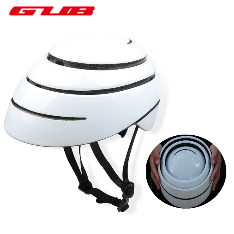 

GUB SURO Foldable Helmet City Leisure Road Bicycle Helmet Outdoor Sports Riding Cycling Folding Bike Helmet Safety Cap Black M/L