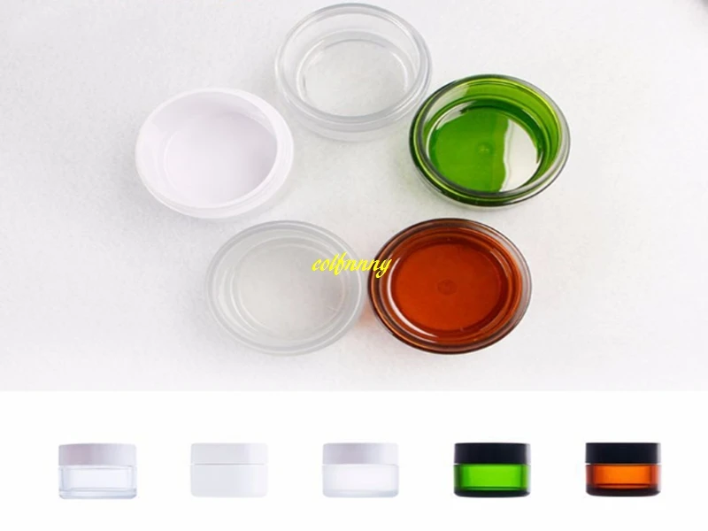 

100pcs/lot 30g 50g Small Plastic PP Face Cream Jar Cosmetic Packaging Boxes Empty Jars Pots Eyeshadow Makeup Containers