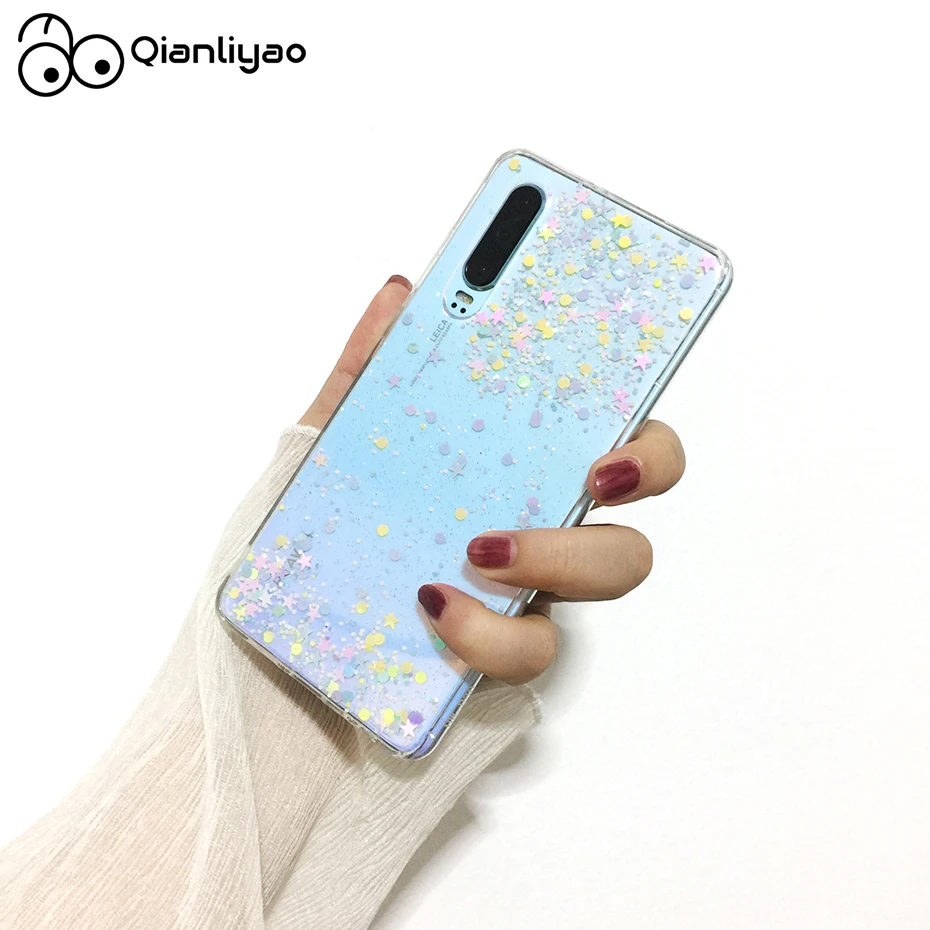 Чехол для телефона Qianliyao с блестящими звездами huawei Mate 30 20 p30 pro чехлы p40 p20pro мягкая