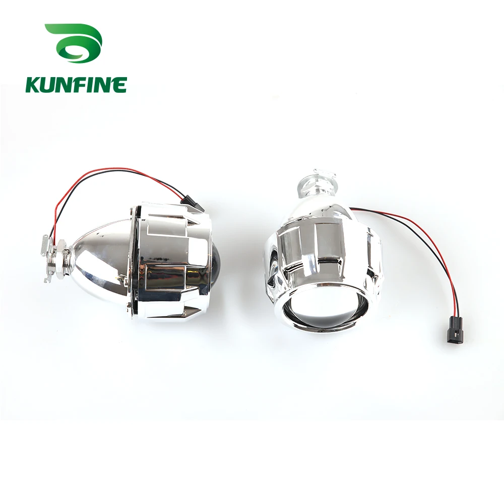 Billig KUNFINE 2 teile los 2,5 inch Bi Xenon HID Projektor Objektiv auto high low strahl für auto scheinwerfer halogen oder xenon birne