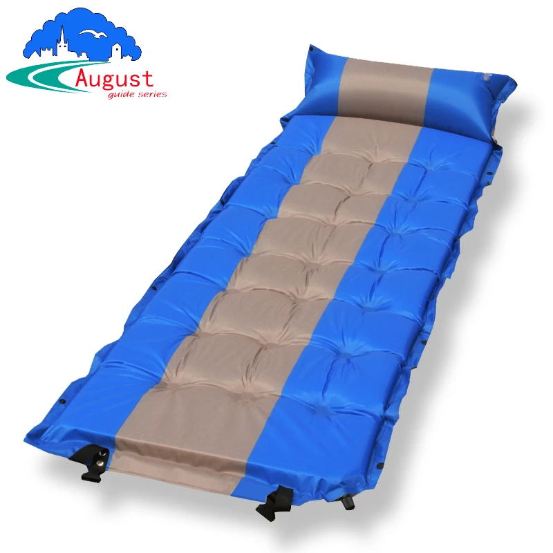 Самонадувающийся надувной матрас для отдыха на открытом воздухе, надувной коврик с подушкой, соединяемая воздушная кровать