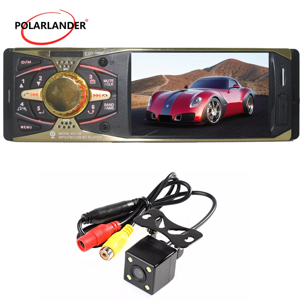 Авторадио 4 дюймов TFT экран автомобильное радио FM Bluetooth USB SD AUX в MP5 плеер радио кассетный плеер 12 в 1 DIN аудио стерео