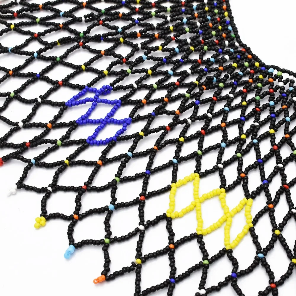 Индийское этническое Африканское ожерелье с разноцветными полимерными бусинами, египетское этническое колье на плече, колье, ожерелье, ювелирное изделие