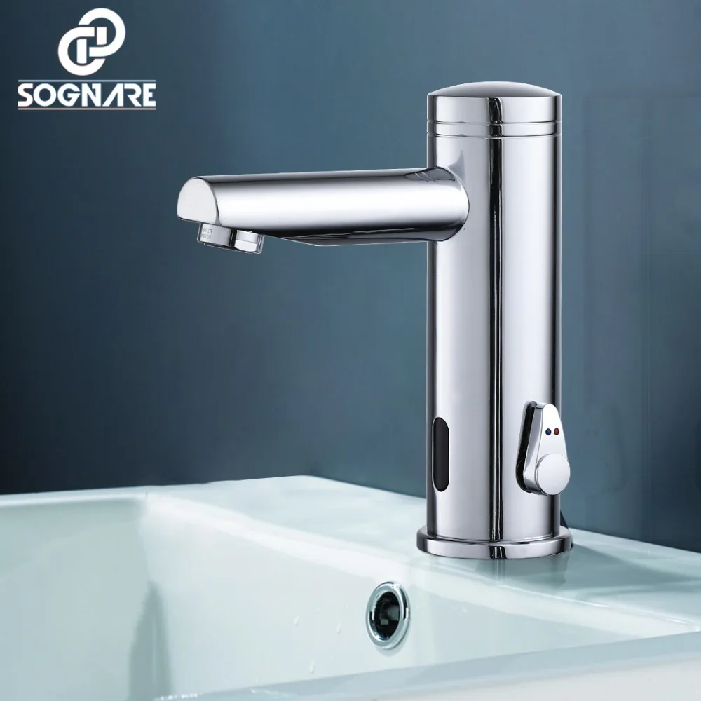 

SOGNARE Hot Cold Infrared Sensor Faucet Basin Faucet Torneira Water Mixer Bathroom Basin Sensor Taps Hand Touch Basin Faucet Tap