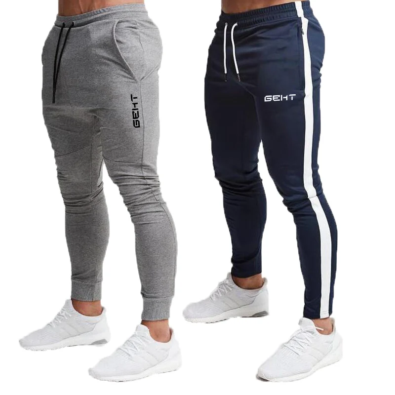 Men's High quality Brand Men pants Fitness Casual Elastic Pants ...