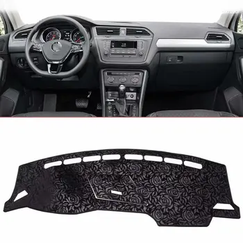 

Car Styling Covers Dashmat Dash Mat Shade Dashboard Cover carpet Accessories For Volkswagen Vw Tiguan 2017 2018 2019 2020 2021