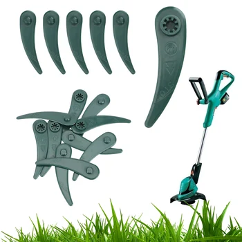 

NICEYARD 10PCS Portable Plastic Blades Mower Blades Lawnmower Lawn Mower Parts Durable Green/Red Gardening Mowing Power Tools