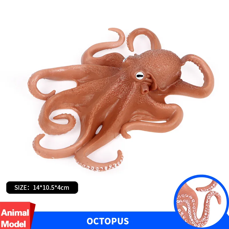 

Oenux Classic Invertebrate Ocean World Animals Octopus Model Action Figures Sea Life Octopus Model Education Toy For Kids Gift