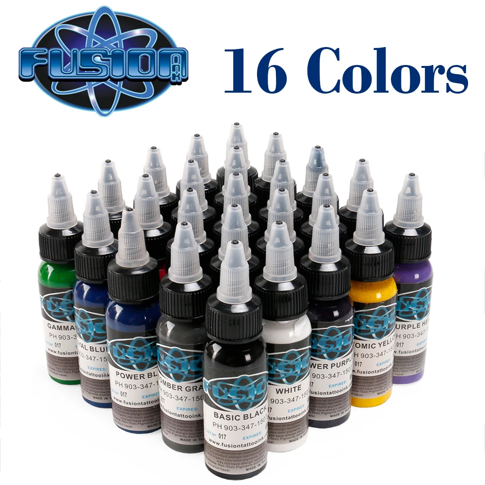 

16Pcs/set Professional Multi Colors Tattoo Ink Pigment Set Kits 30ml Bottles Body Paint Tattoo Accessory Hot Sale