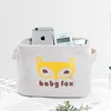 Desktop Cotton Linen Storage Basket Sundries Organizer Cartoon Cosmetic Toy Storage Bag Storage Box Cloth Small Item Storage Box ► Photo 3/6