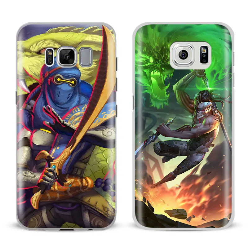 

HANZO GENJI Ow Coque For Samsung Galaxy S4 S5 S6 S7 Edge S8 Plus Note 8 3 4 5 A5 A710 J5 J7 2017 Mobile Phone Case Cover bag
