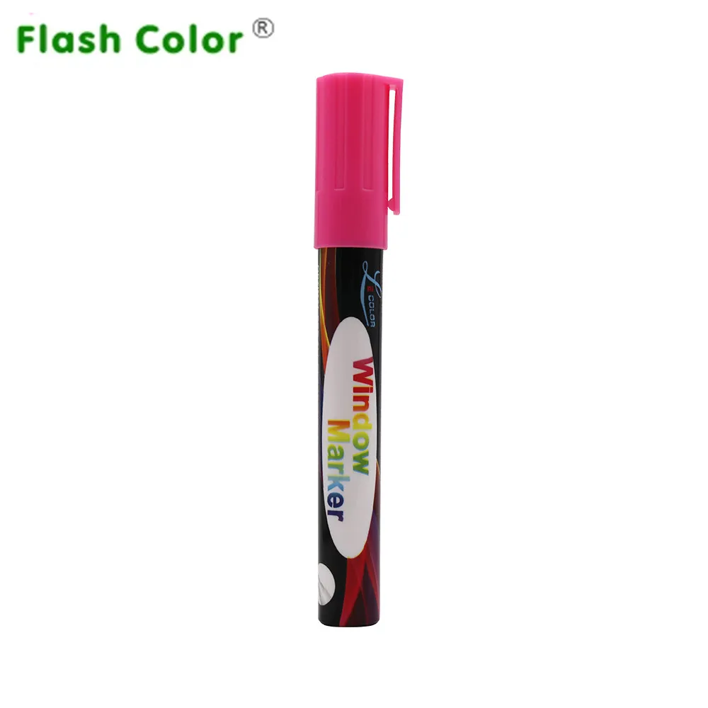 Flashcolor Liquid Chalk Marker Pens Erasable Pink Highlighters Led