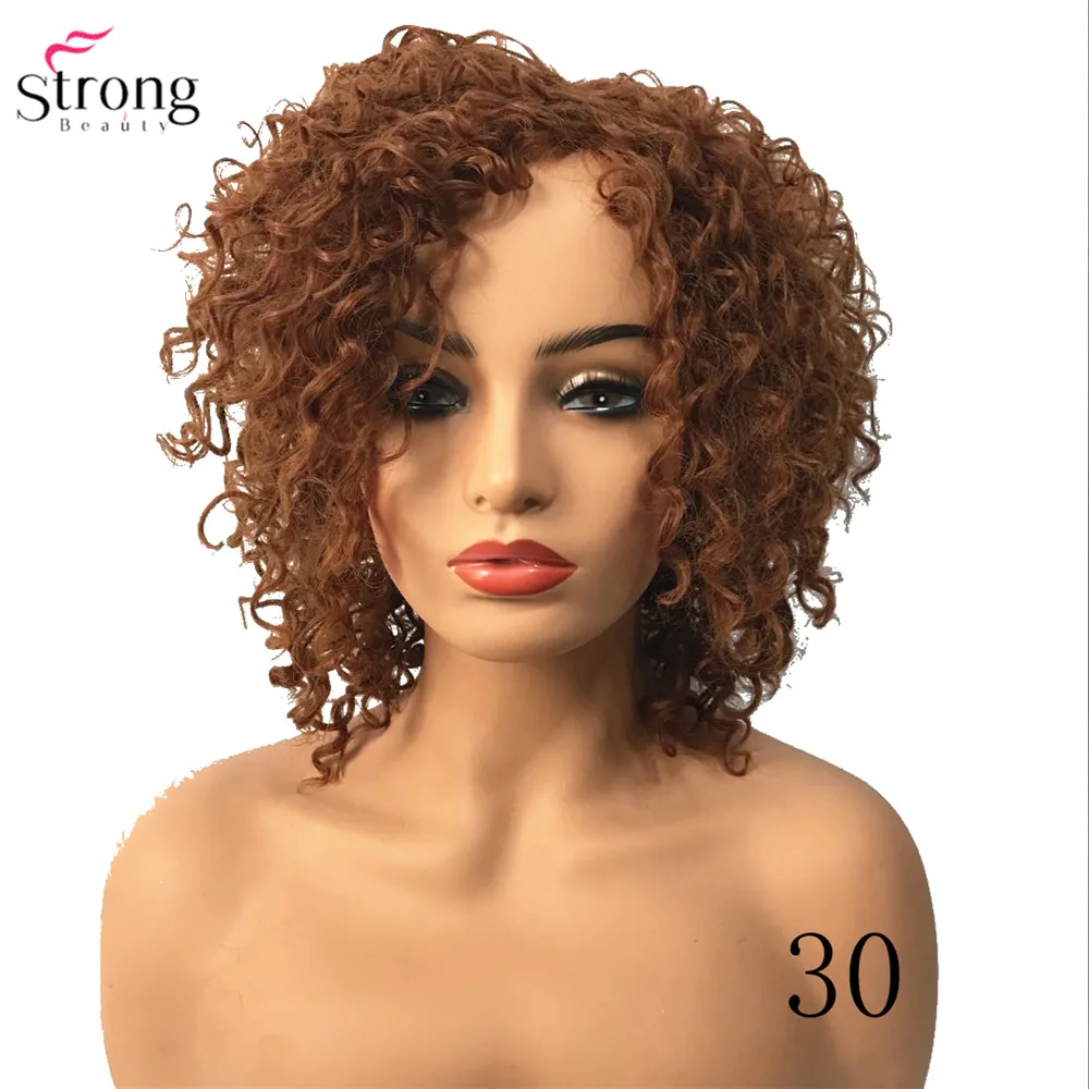 Парики из искусственных волос без шапочки-основы короткий кудрявые парики для женщин красный/черный/блондин парик из натуральных волос