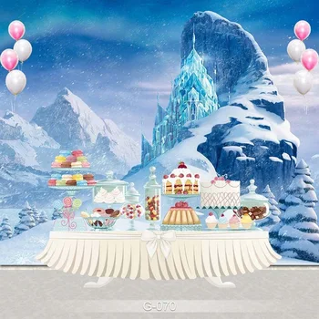 

Vinyl Photography Backdrop Studio Background blue ice Baby Kid Party Birthday photo background for photo studio