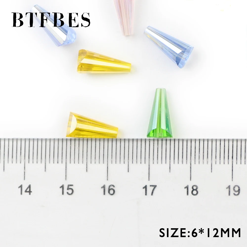Конические бусины разделители BTFBES из чешского хрусталя 6*12 мм 50 шт. австрийские