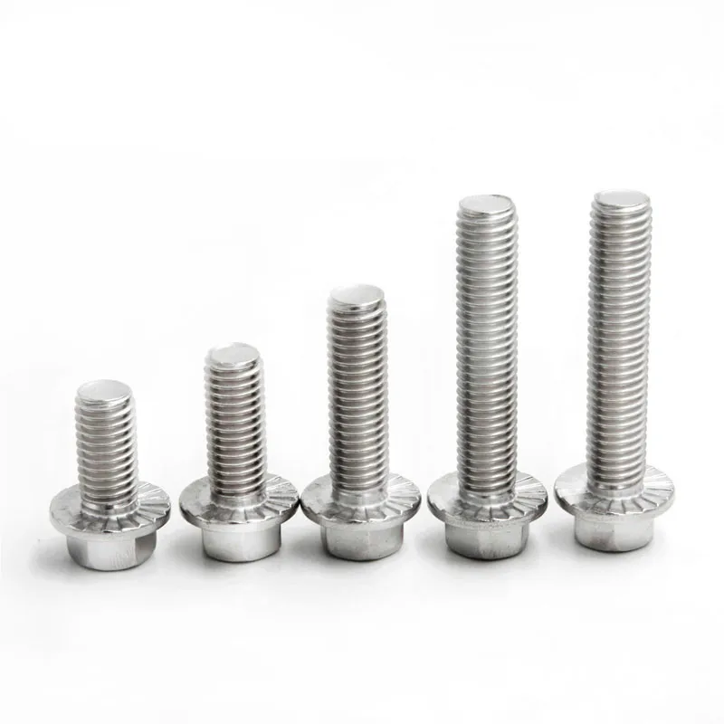 

DIN933 A2-70 2PCS 304 Stainless Steel Flange Outer Face Six Angle Bolt M8*16/20/25/30/35/40/45/50mm