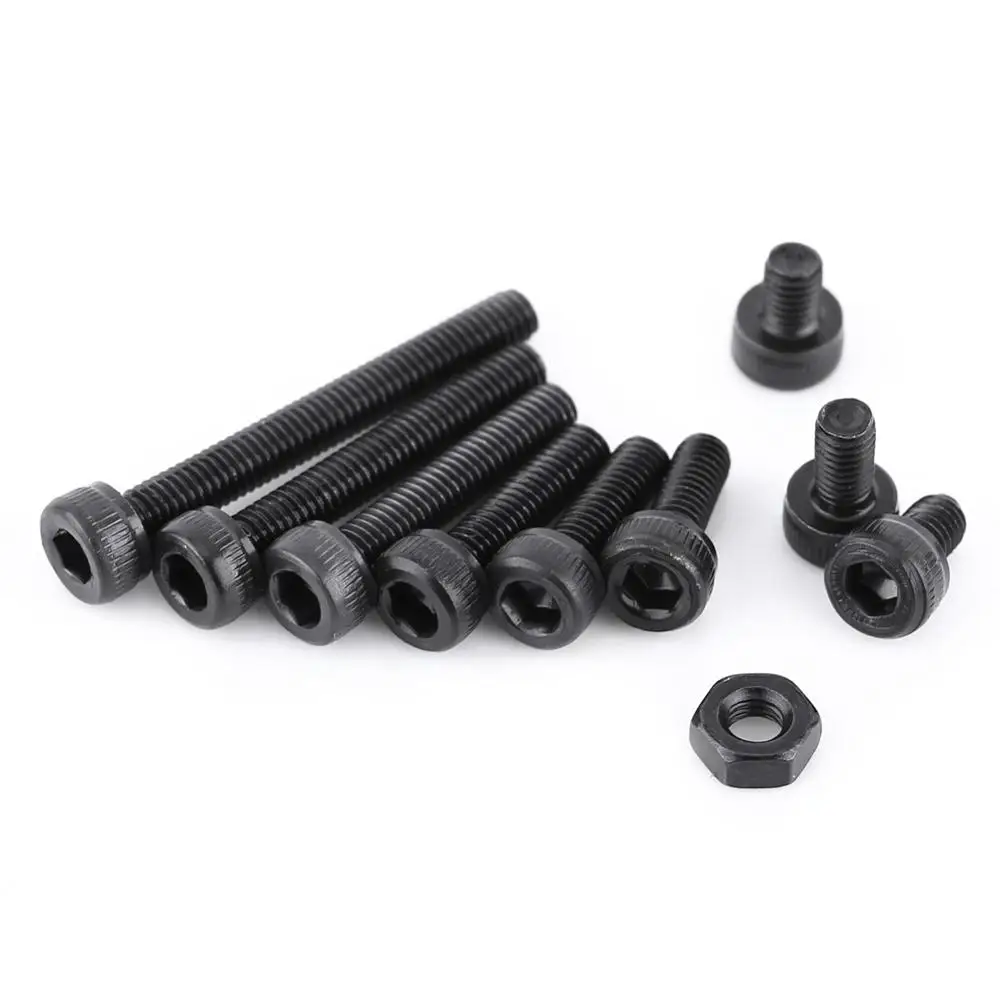280Pcs//Box M3 Cap Head Hex Socket Bolt Screw Nut Metric Machine Fastener Assortment Set Rivets Cap Head Hex Socket Screw Bolt