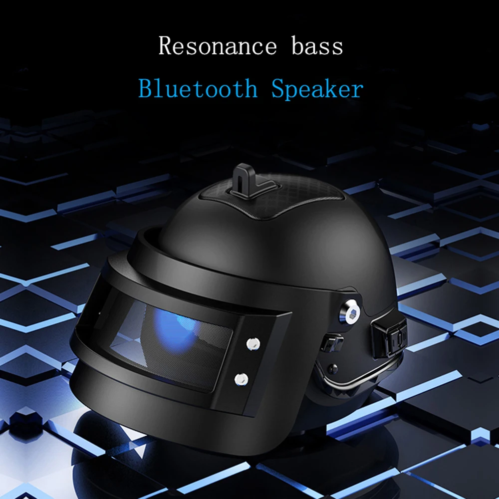 

Dropship [Boyfriend Gift] Portable Mini Level 3 Helmet Shape Metal Bluetooth Speaker Wireless Bluetooth Subwoofer Audio