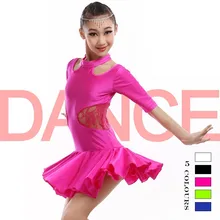 Сезон весна-лето девочек ча/Румба/Samba/Костюмы для латиноамериканских танцев Танцы платье Девушки Кружева Сращивание Танцы одежда для профилирования Чемпионат