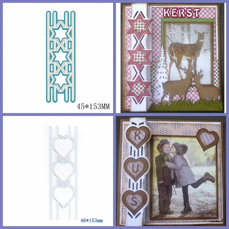 

Stars and Heart-shaped Strips Metal Cutting Dies Stencils For DIY Scrapbooking DIY Paper Cards Craft Making Fun Decoration New