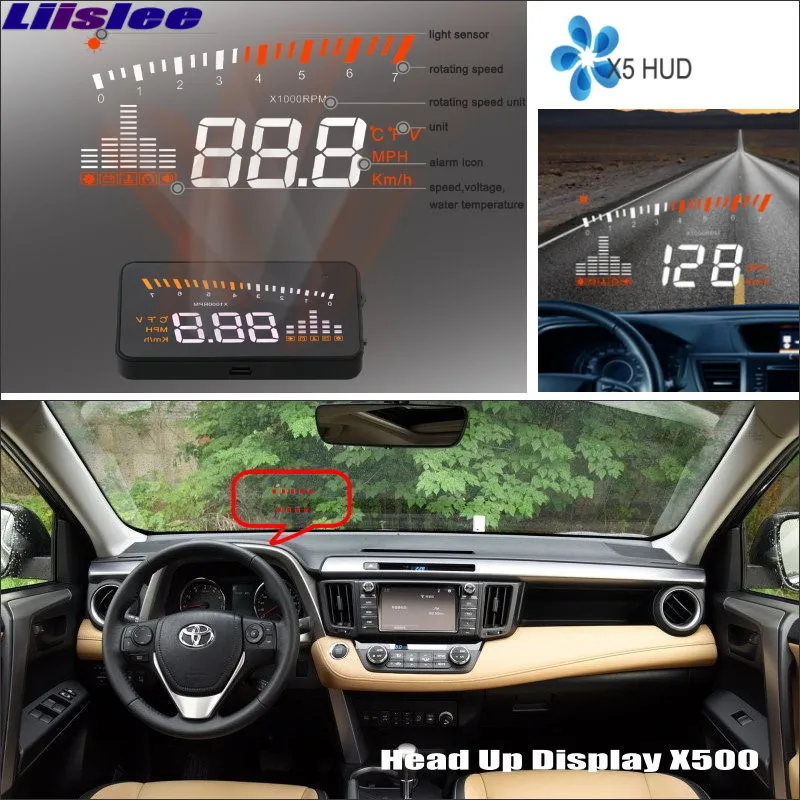 Автомобильный HUD Дисплей на голову для Toyota RAV4 2017 2018 2019 2020 Авто Refkecting лобовое