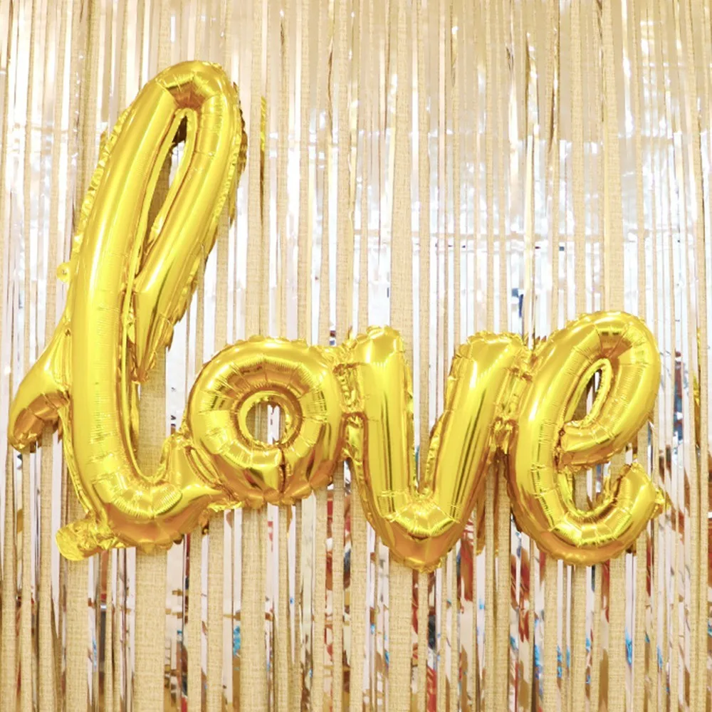 Фольга воздушные шары буквенным принтом «LOVE», 3 предмета в комплекте Серебряный Золотой в виде Розы шаров Photo Booth Реквизит для свадьбы День Святого Валентина вечерние Юбилей