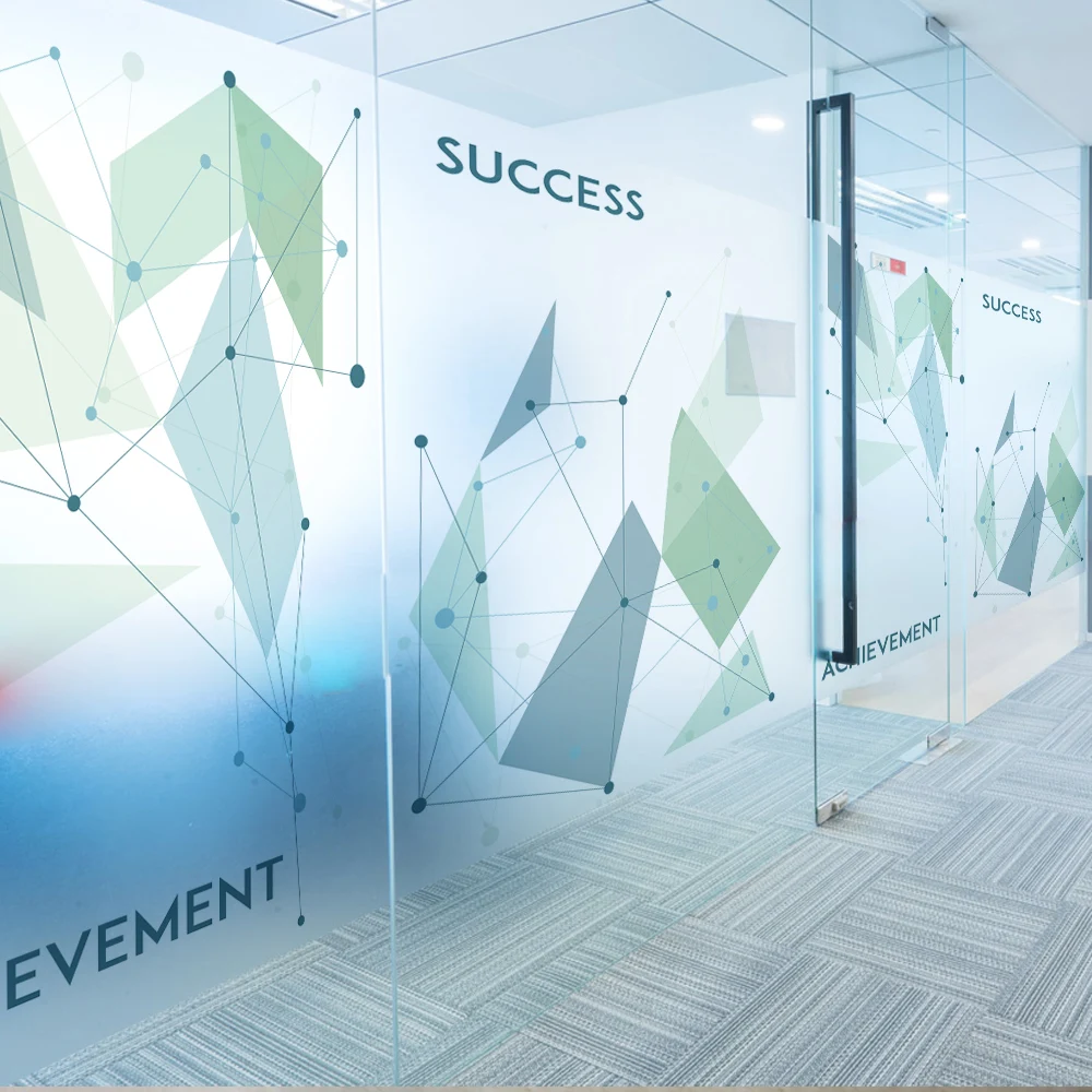 Us 8 89 11 Off Plain Color Commercial Glass Sticker Film Window Geometry Electrostatic Frosted Glass Film Company Office Door And Window Glass In