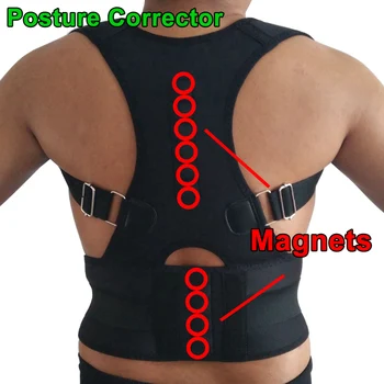 

Magnetic Therapy Shoulder Back Support Belt for Men Women Posture Corrector Brace Lumbar Supports Belt Posture Corsets Plus Size