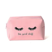 Розовая сумка kawaii ресницы Косметические сумка PU Макияж сумка красота косметичка косметический макияж Сумка для женщин Travel Organizer Kit etui