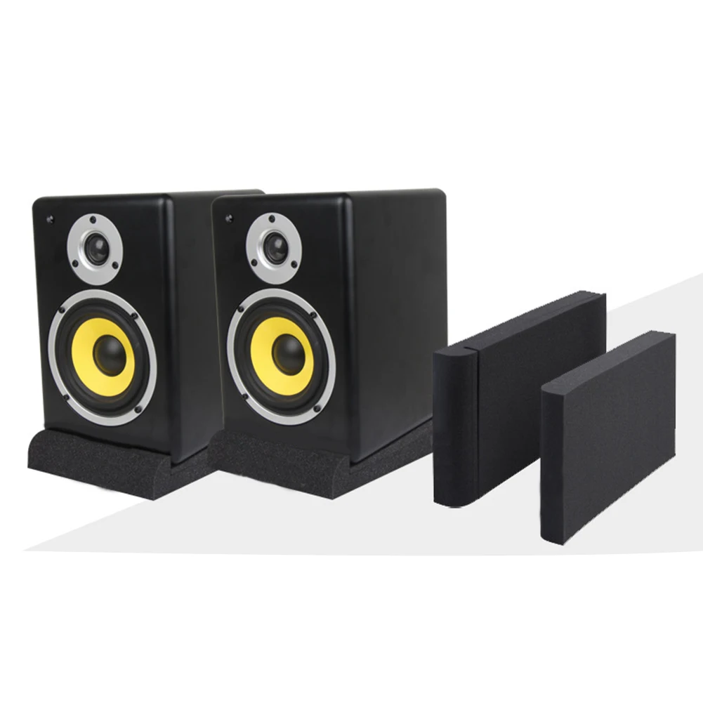 

1 set Sponge Black Studio Monitor Speaker Acoustic Isolation Foam Isolator Pads For Recording Studios 26.5*33*4cm
