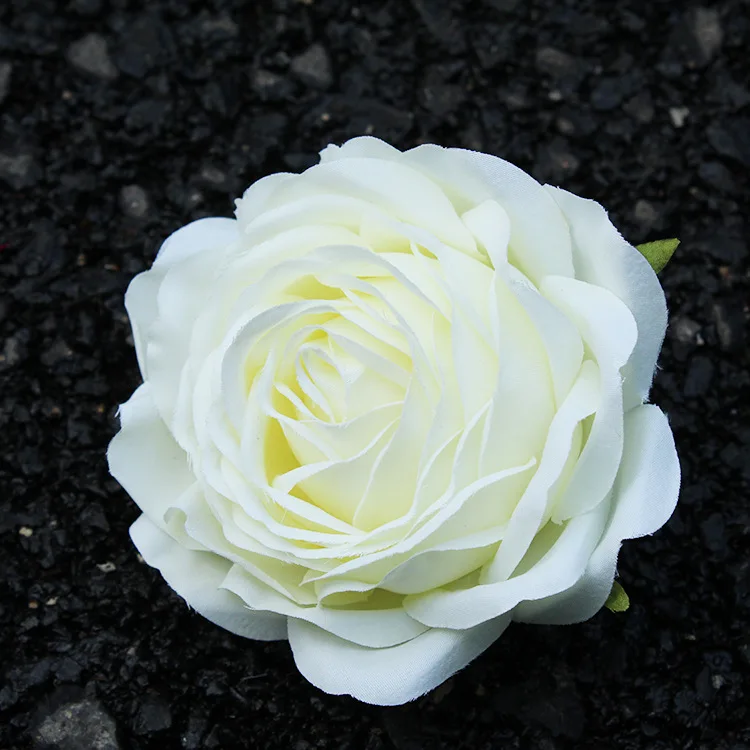 8 см полные розы головы искусственные цветочные для DIY работы Свадебные украшения - Цвет: white
