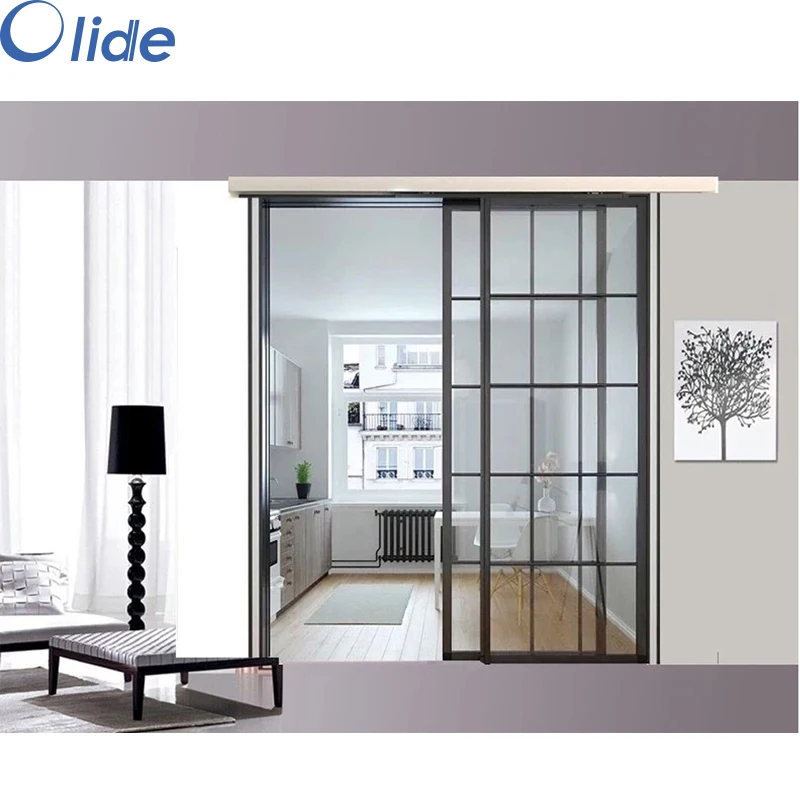 electric sliding door system with 2.1m track and cover for