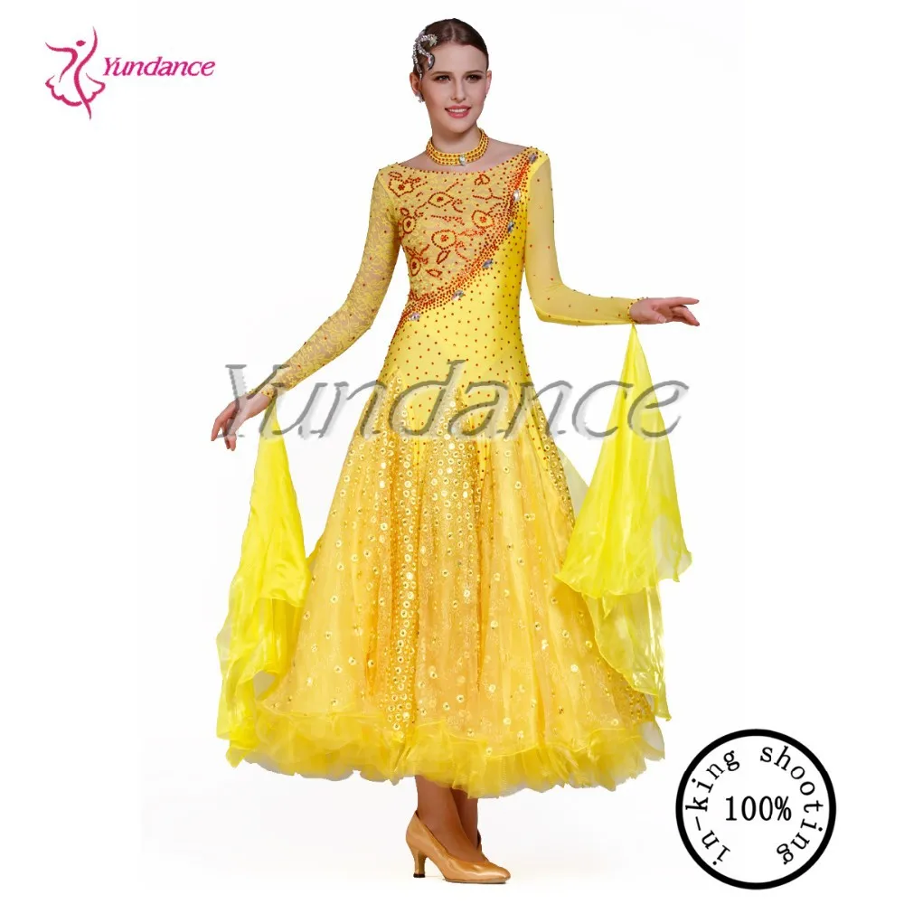 B 13126 Yellow girls ballroom dance dress-in Ballroom from Novelty ...