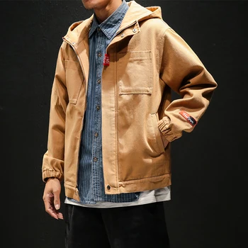 

Men Hooded Denim Jackets 2019 New Autumn Solid Youth Man Jean Outerwear Large Size 4XL 5XL Hoodies Jackets and Coats #502