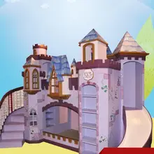 Цельная деревянная Подгонянная детская мебель с замком принцессы постельные наборы