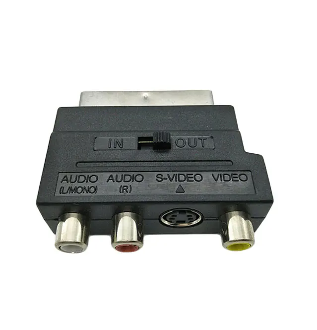 MAIF хороший RGB Scart в композитный 3 RCA S Video AV ТВ аудио адаптер конвертер RCA|scart to rca|scart