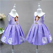 Платье для маленьких девочек; Новинка года; Брендовое платье для девочек; жаккардовое платье принцессы Софии без рукавов; детская одежда; Летние платья для девочек