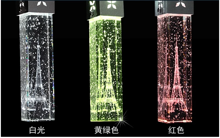 

novel fashion creative rustic 3 heads romantic Eiffel Tower bubble crystal led 3*5W pendant lamp restaurant chandelier light1192