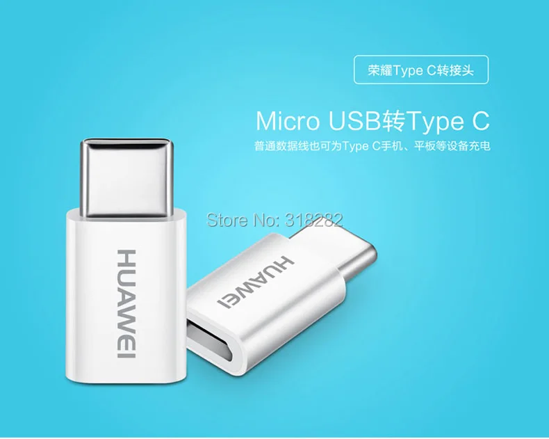 

Original HUAWEI Micro USB TO USB 3.1 Type C converter Cable Adapter For P9/P10 PLUS P20 Pro Mate 9 10 Honor 8 9 10