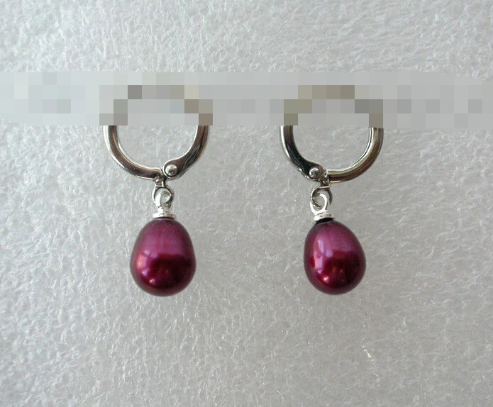 

Hot selling> free shipping 00008 5pc baroque purple freshwater cultured pearl dangle earrings -Bride jewelry free shipping