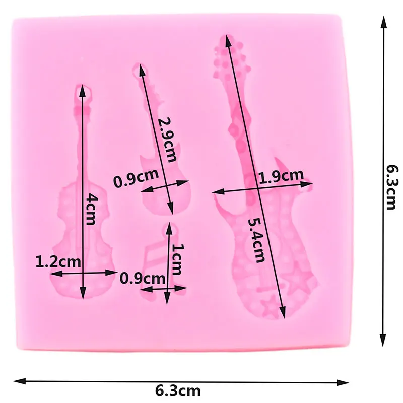 Музыкальные ноты гитара силиконовые формы для украшения торта инструменты кекс Топпер помадка плесень Полимерная глина конфеты шоколадные формы для мастики