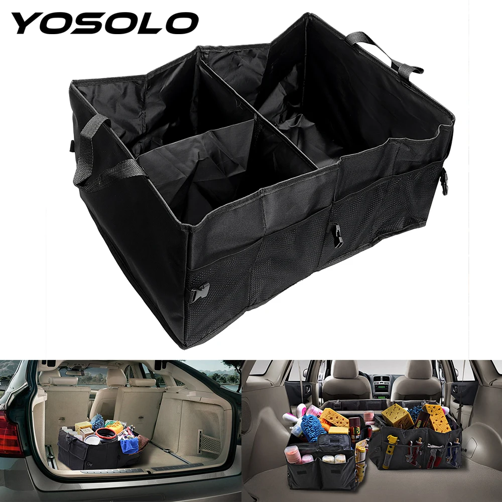 YOSOLO Car Trunk Organizers Foldable Car-styling Storage Bag Stowing Tidying Car Back Seat Organizer Luggage Holder Accessories